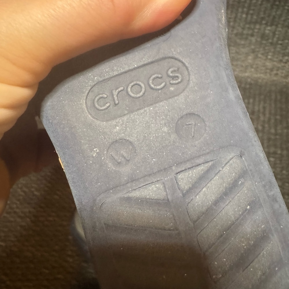 CROCS Blue and Gold Sandals with Ergonomic Design - Picture 5 of 6